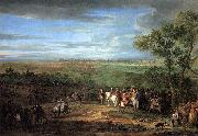 Adam Frans van der Meulen Louis XIV Arriving in the Camp in front of Maastricht oil painting reproduction